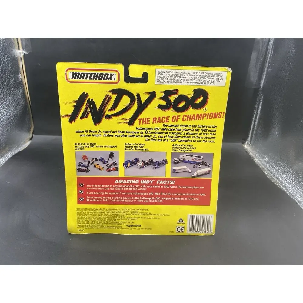 1992 Matchbox Indy 500 Closest Finish,Al Unser Jr. #3,Scott Goodyear #15